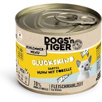 Dogs'n Tiger Schlemmermenü 6 x 200 g - Kitten - Huhn mit Forelle von Dogs'n Tiger