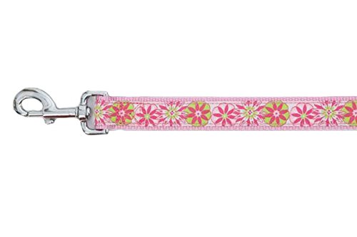 Dogue D_RFL Leine Ribbon Flower, rosa, 15 mm von Puppia