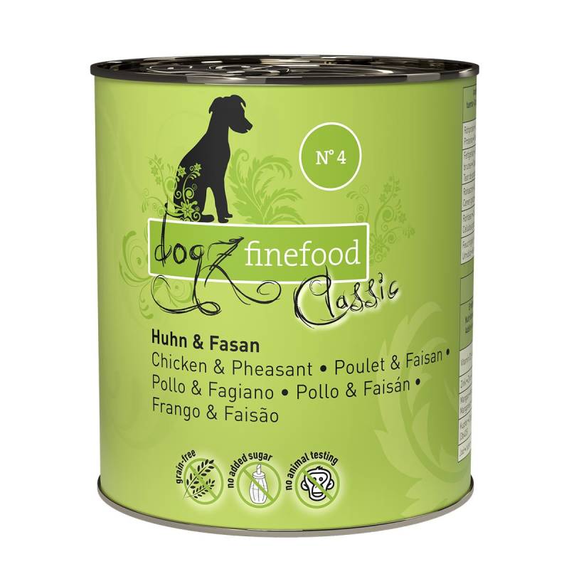 dogz finefood No. 04 Huhn & Fasan 12x800g von Dogz Finefood