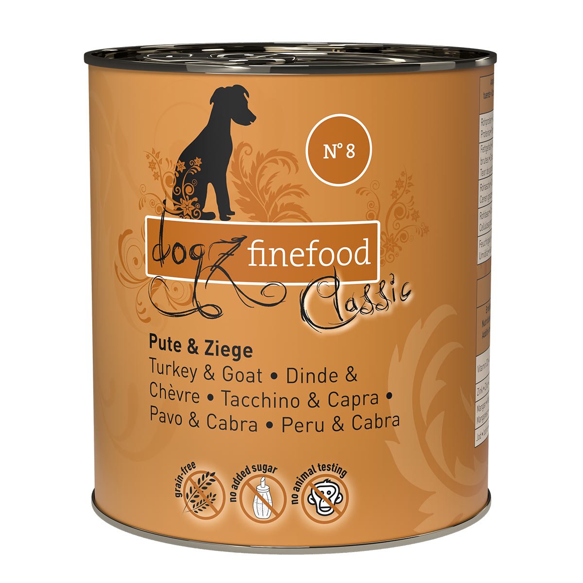 dogz finefood No. 08 Pute & Ziege 12x800g von Dogz Finefood