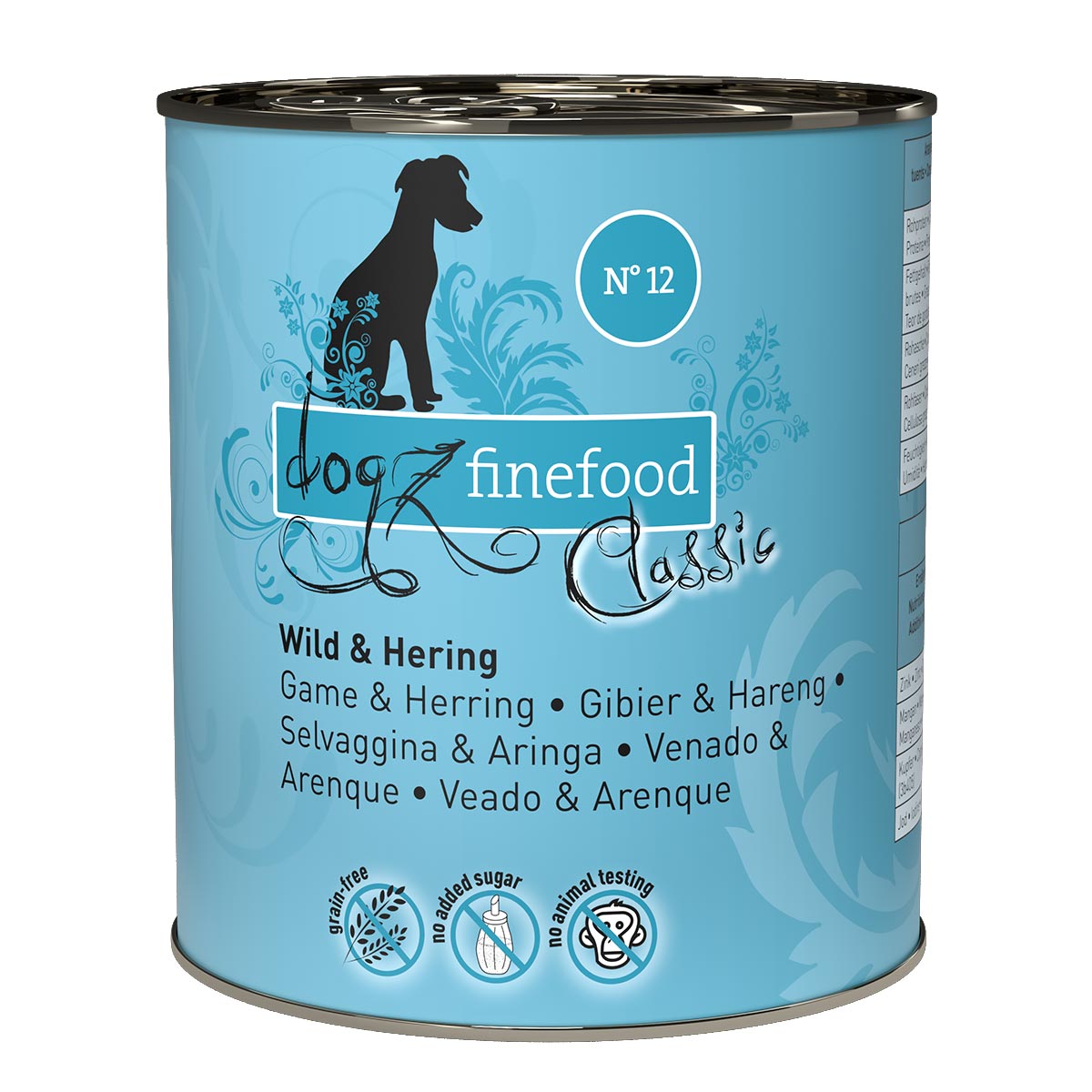 dogz finefood No. 12 Wild & Hering 12x800g von Dogz Finefood