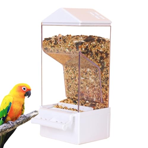 Doiyislem Automatischer Vogelfutterleiter für Käfig, Nicht -Spill -Vogelfutterhäuscher,Smart Dispenser Bird Feeder | Cage Accessoires Anti -Spill -Trinker mit großer Kapazität für Finch, Cockatiel im von Doiyislem