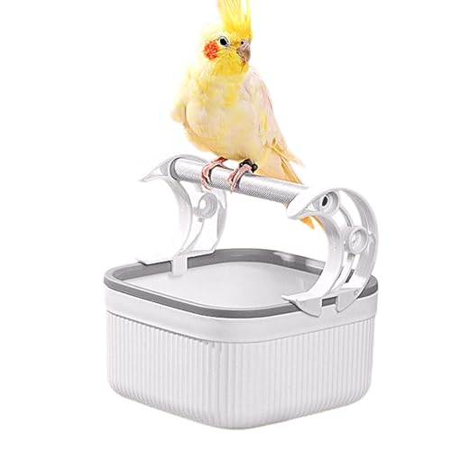 Doiyislem Cockatiel Stand, Tabletop Bird Barch | Cockatiel Playground Rastregal - Vogel -Desktop -Trainingsstand mit Abnehmbarer Box für Conures Lovebirds Sittiche Finken von Doiyislem