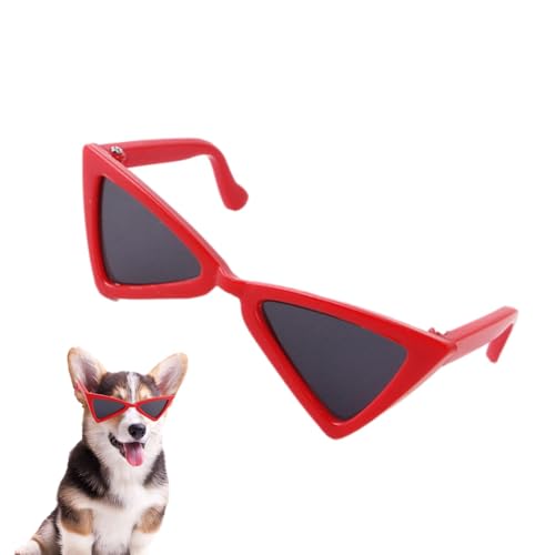 Doiyislem Hundesonnenbrille,Süße Hundesonnenbrille - Dreieckige Haustier-Retro-Sonnenbrille | Modisches Haustierzubehör, leichte Cosplay-Brille für den täglichen Gebrauch, Partys, Zeremonien von Doiyislem