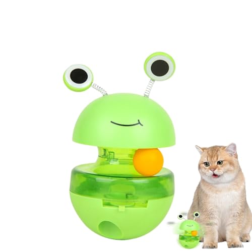 Doiyislem Katzen-Leckerli-Spender-Spielzeug Frosch,Frosch-Katzen-Leckerli-Spielzeug,Katzenfutterspielzeug - Interaktives Katzenspielzeug, Futterspenderspielzeug für Haustiere, Katzen, Katzenspielzeug von Doiyislem