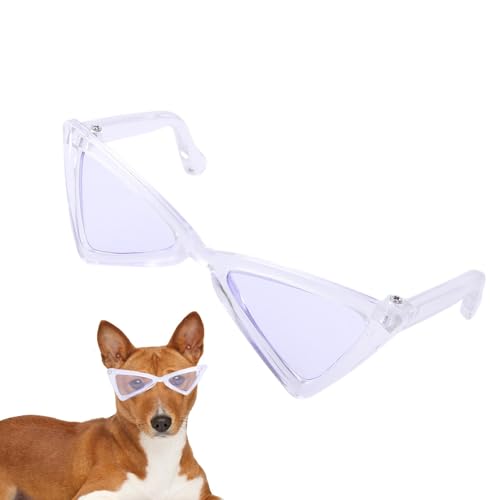 Doiyislem Süße Hundesonnenbrille,Lustige Hundesonnenbrille - Lustige dreieckige Haustier-Sonnenbrille - Leichte Hunde-Cosplay-Brille, Tierkostüm-Brille zum Fotografieren, für Ausflüge von Doiyislem