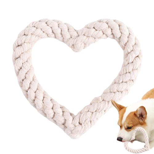 Hundekauspielzeug Zum Valentinstag – Kauen Hundespielzeug, Hunde-Zerrspielzeug Aus Baumwolle, Welpen-Zahnungsspielzeug, Kauzubehör Für Hunde, Robustes Kauspielzeug Aus Baumwollseil Zum Zahnen von Doiyislem