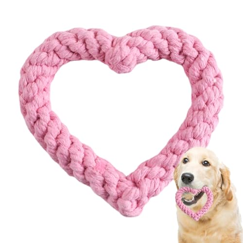 Hundekauspielzeug Zum Valentinstag – Kauen Hundespielzeug, Hunde-Zerrspielzeug Aus Baumwolle, Welpen-Zahnungsspielzeug, Kauzubehör Für Hunde, Robustes Kauspielzeug Aus Baumwollseil Zum Zahnen von Doiyislem