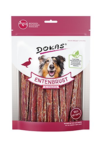 DOKAS Entenbrust in Streifen 250g | 8-er Pack | (Neue Verpackung) von Dokas