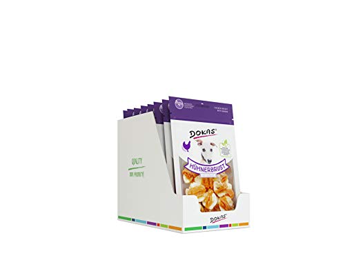 DOKAS Getreidefreier Premium Snack, Hühnerbrust mit Banane (8x70g) von Dokas