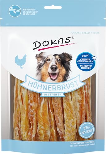 DOKAS Getreidefreier Premium Snack in Streifen für Hunde – Ideal für zwischendurch 8x 250 g von Dokas