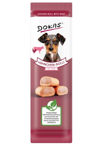 DOKAS - Hühnchen-Rolle mit Rind 1er Pack (1 x 10g) von Dokas