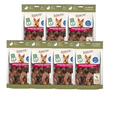 DOKAS Kaninchen-Innereien | 7 x 100 g | Natürlicher Snack für Hunde | Enthält Lunge, Magen, Leber & Herz | Belohnungssnack | Auch EIN artgerechter Barf-Snack DOKAS Kaninchen-Innereien | 7 x 100 g | Natürlicher Snack für Hunde | Enthält Lunge, Magen, Leber & Herz | Belohnungssnack | Auch EIN artgerechter Barf-Snack von Dokas