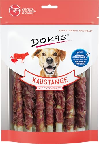 DOKAS Kaustange mit Entenbrust – Getreidefreier Premium Kausnack für Hunde – 9 x 200 g von Dokas