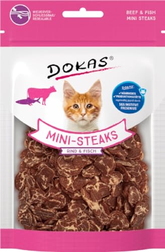 DOKAS - Mini-Steaks Rind & Fisch 25g von Dokas