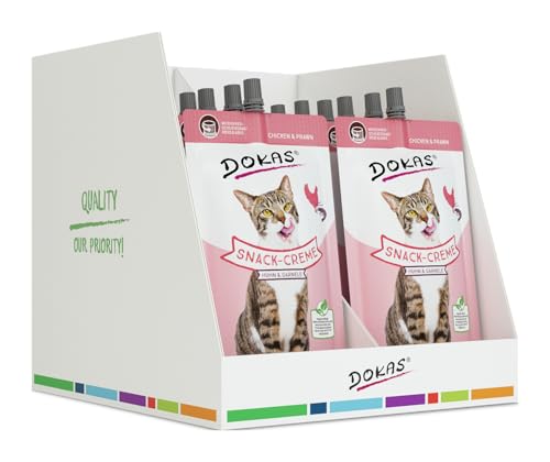 DOKAS Snack-Creme mit Huhn – Cremiger Premium Snack für Katzen – Ideal als Topping oder zur Belohnung von Dokas