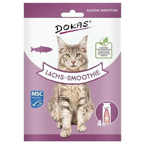 Dokas Cat Snack Lachs-Smoothie | 8X 4x30ml von Dokas