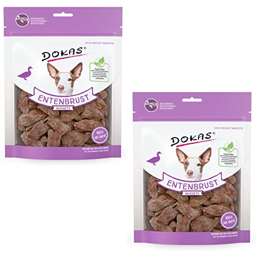 Dokas Dog Entenbrust Nuggets für Hunde - Doppelpack - 2 x 110g von Dokas