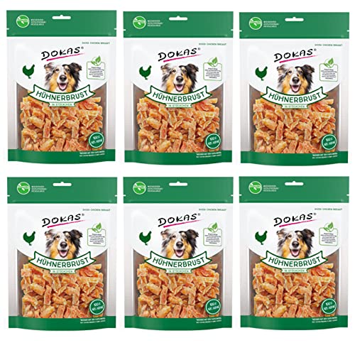 Dokas Dog HÜHNERBRUST in Stückchen für Hunde - Bundle - 6 x 200 g von Dokas