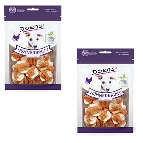 Dokas Dog HÜHNERBRUST mit Banane - Doppelpack - 2 x 70g von napz