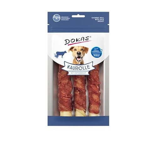 Dokas Dog Kaurolle Entenbrust Medium | 6X 150g von dokas