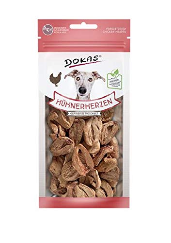 Dokas Dog Snack Hühnerherzen gefriergetr. 22g (Menge: 8 je Bestelleinheit) von Dokas