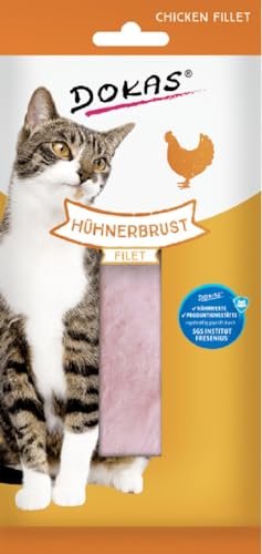 Dokas Hühnerbrust Filet – Getreidefreies Premium Leckerli für Katzen – optimal als Belohnung von Dokas