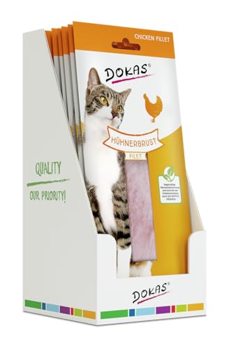 Dokas Hühnerbrust Filet – Getreidefreies Premium Leckerli für Katzen – optimal als Belohnung von Dokas