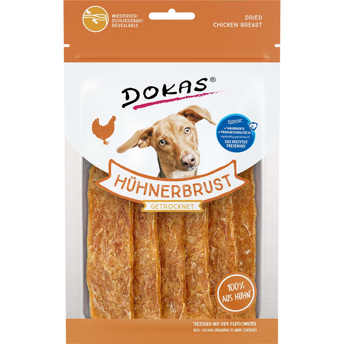 Dokas Hühnerbrust getrocknet 12x70g von Dokas