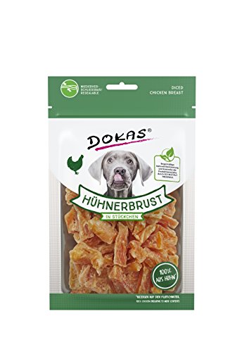 Dokas Hühnerbrust in Stückchen, 5er Pack (5 x 70 g) von Dokas