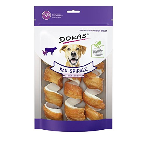 Dokas Hunde Snack Kauspirale Hühnerbrust | 8x110g Hundesnack von Dokas