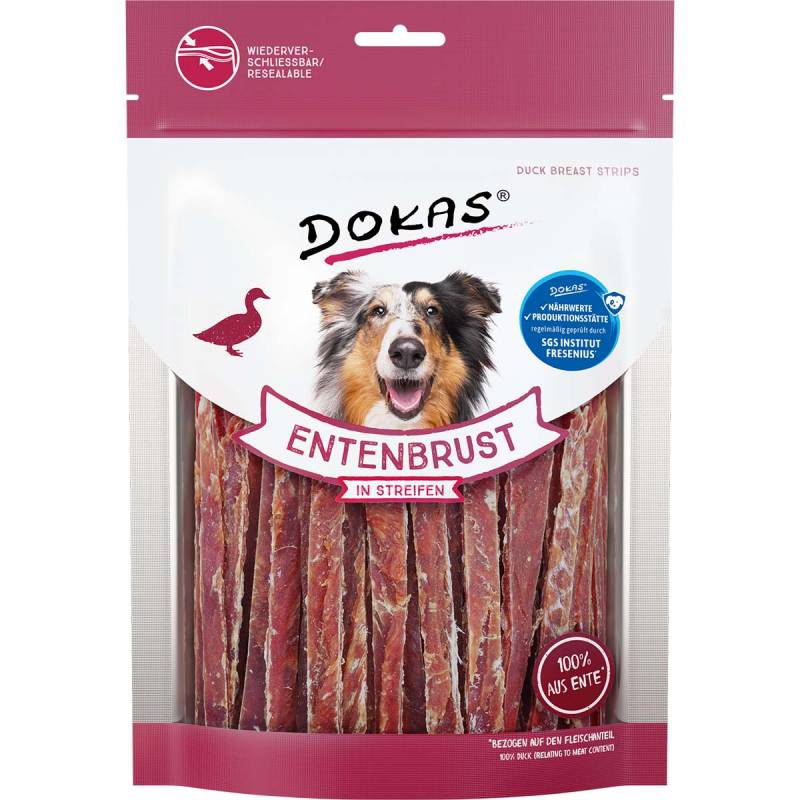 Dokas Hundesnack Entenbrust in Streifen 250g von Dokas