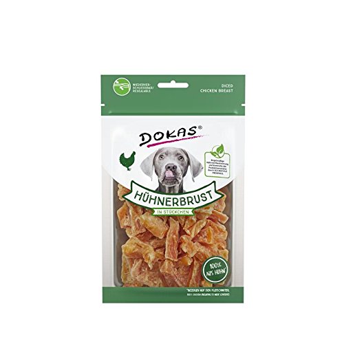 Dokas Hunde Snack Hühnerbrustfilet in Stückchen 10 x 70 g von Dokas