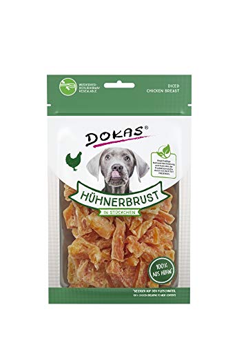 Dokas Hundesnack Hühnerbrust in Stückchen 10x70g Hundesnack von Dokas