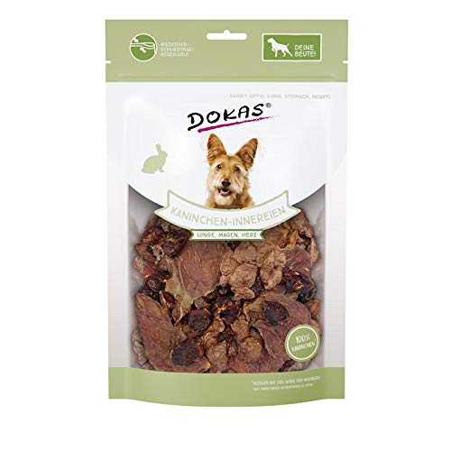 Dokas Kaninchen-Innereien | 7X 100g Hundesnack von Dokas