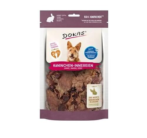 Dokas Kaninchen-Innereien | 7X 100g Hundesnack von Dokas