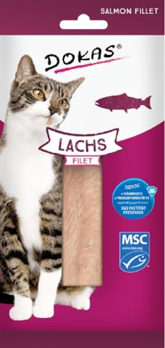 Dokas Katzenfutter Nassfutter Salmon Fillet 22 g von Dokas