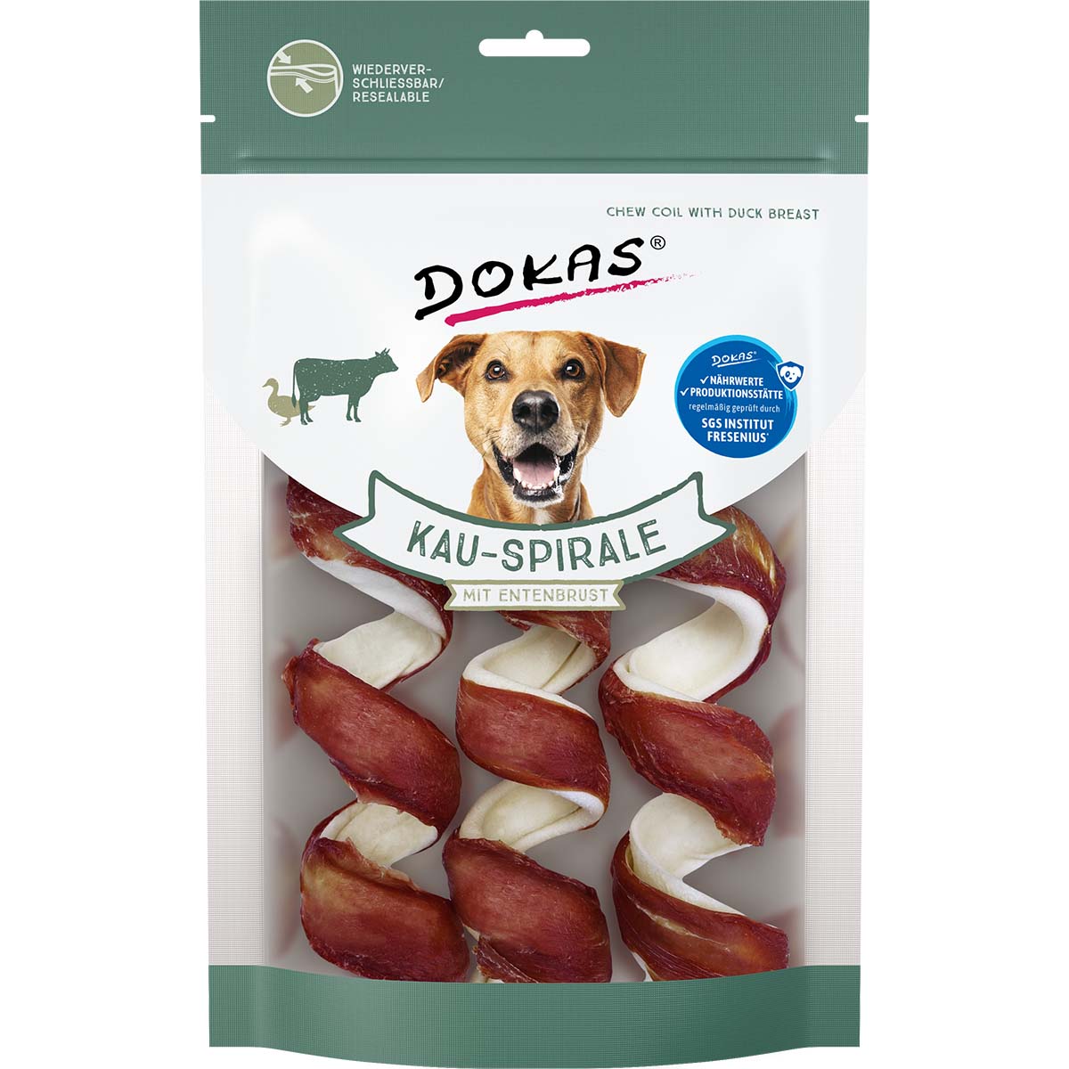 Dokas Kau-Spirale mit Entenbrust 3 St. 110g von Dokas