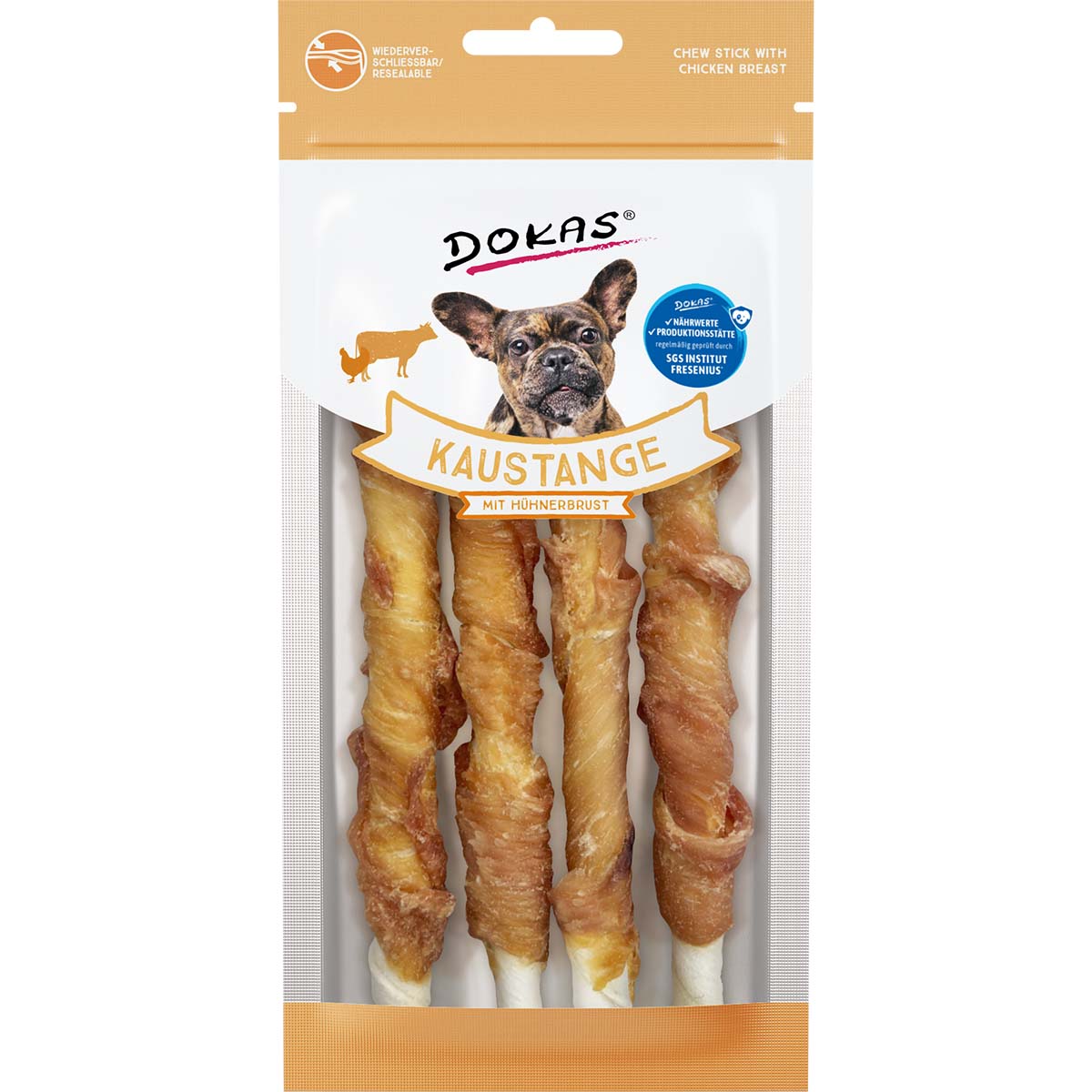 Dokas Kaustange mit Hühnerbrust 2X50g von Dokas