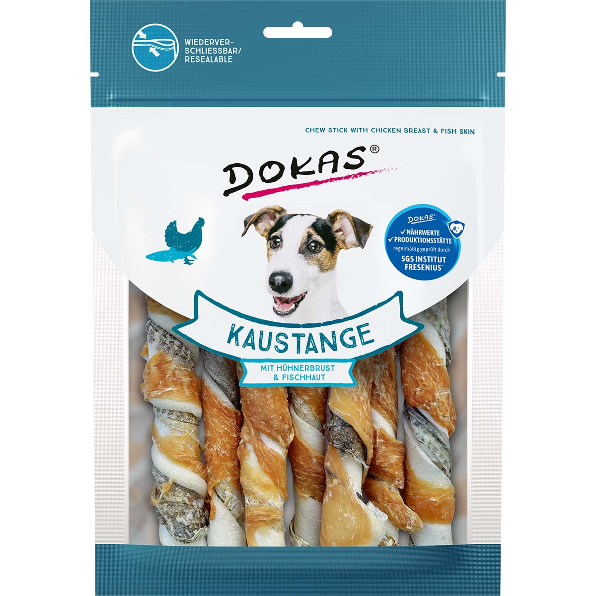 Dokas Kaustange mit Hühnerbrust & Fischhaut 170 g von Dokas