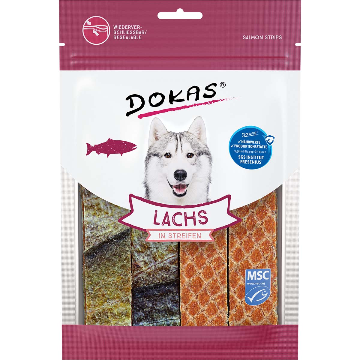 Dokas Lachs in Streifen 100g von Dokas