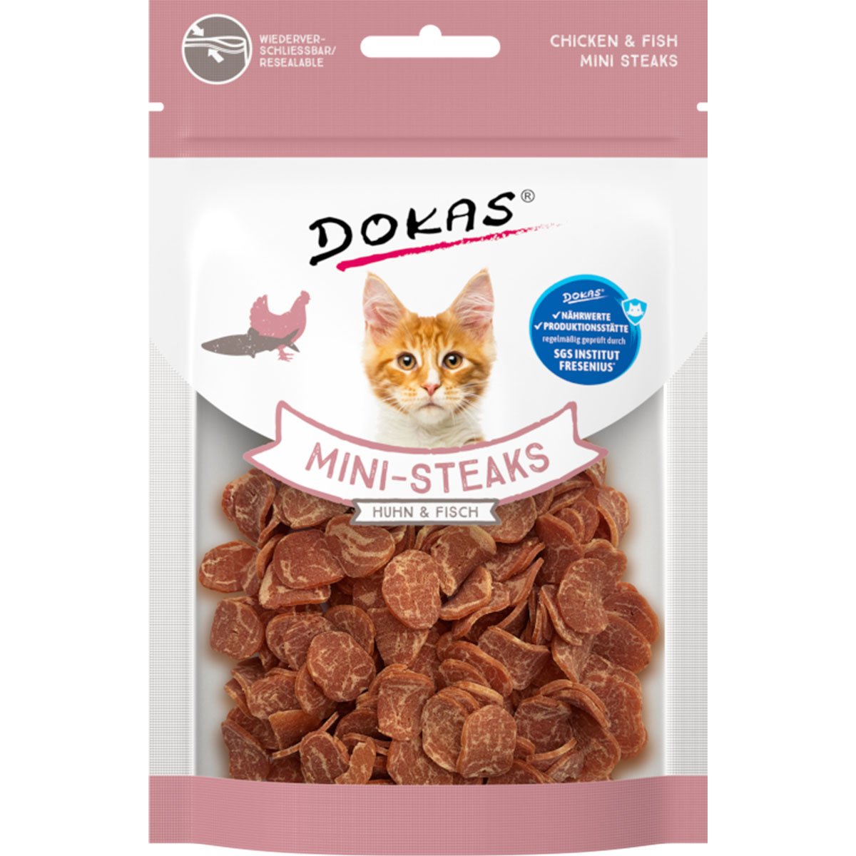 Dokas Mini-Steaks Huhn & Fisch 25g von Dokas