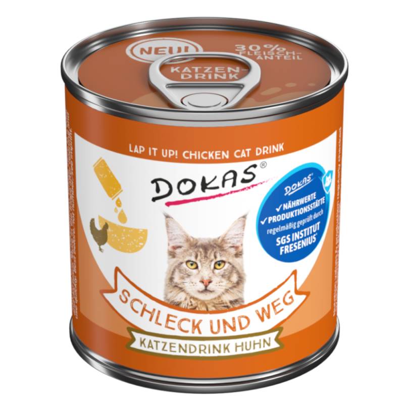 Dokas Schleck und Weg Katzendrink mit Huhn - Sparpaket: 12 x 100 g von Dokas