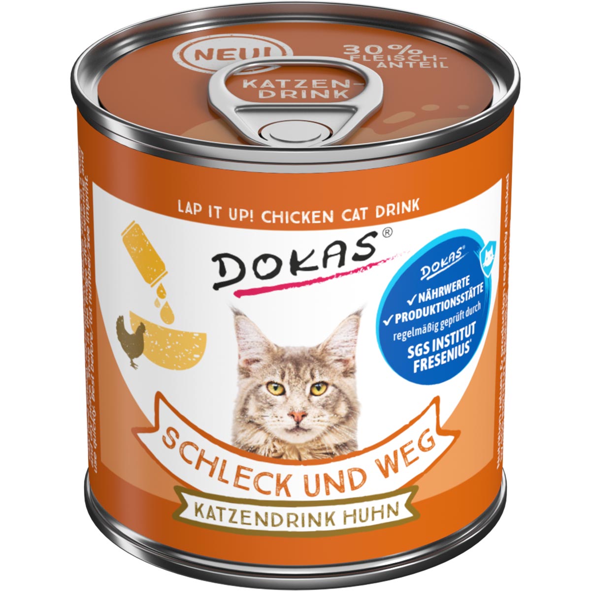 Dokas Schleck und weg Katzendrink Huhn 9x100g von Dokas