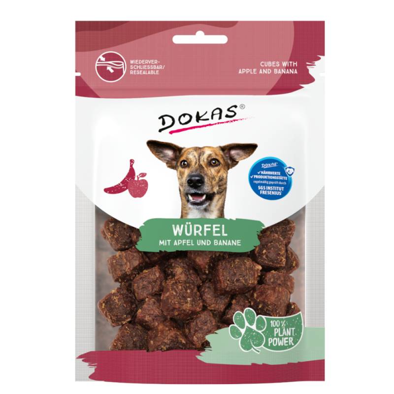 Dokas Würfel mit Apfel & Banane - Sparpaket: 4 x 105 g von Dokas