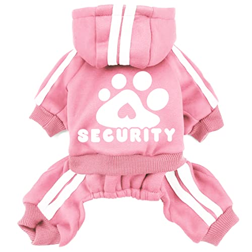 Dolahovy Hunde Hoodie Kleidung für Haustiere Weiche Herbst Winter Welpen Pullover Fleece Hundejacke Mäntel Baumwolle Hunde Outfit für Chihuahua Teddy Kleine Mittlere Hunde Katzen Rosa von Dolahovy