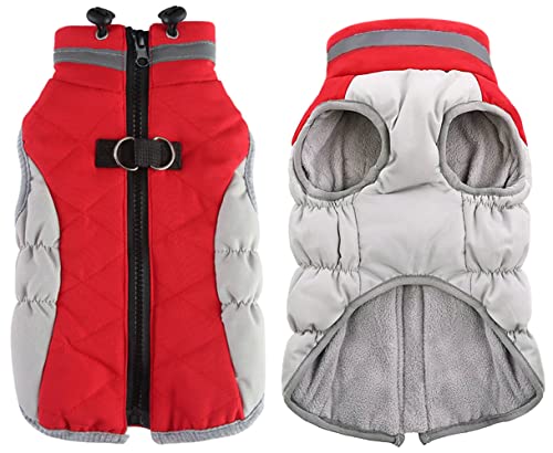 Dolahovy Winter Hundejacke Warme Hundemäntel Winddichte Hunde Kleidung Weiche Fleece gefütterte Welpenweste Reflektierende Hundejacken für kleine mittlere Hunde Chihuahua Outdoor von Dolahovy