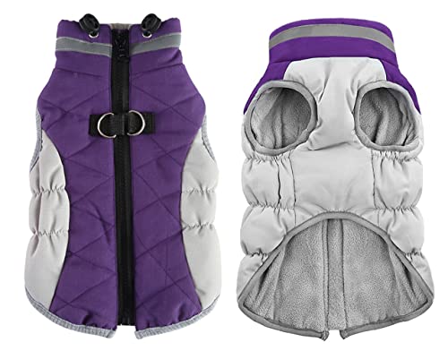 Dolahovy Winter Hundejacke Warme Hundemäntel Winddichte Hunde Kleidung Weiche Fleece gefütterte Welpenweste Reflektierende Hundejacken für kleine mittlere Hunde Chihuahua Outdoor von Dolahovy