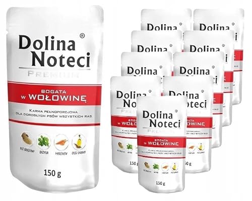 Dolina Noteci Premium Nassfutter für Hunde Rindfleisch Glutenfrei 10 x150g von DOLINA NOTECI