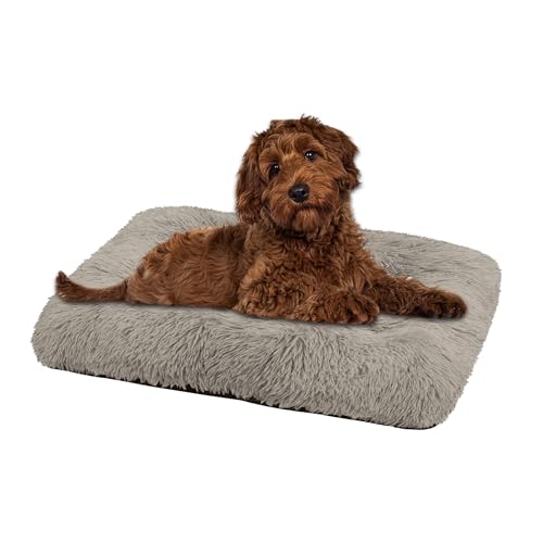 Domarex Hundebett/Katzenbett, Flauschiges und Weiches Hundebett & Katzenbett 100x70 cm - Komfortables Liegekissen für Haustiere, Einfach zu Reinigen, Hochwertige Materialien - beige von Domarex